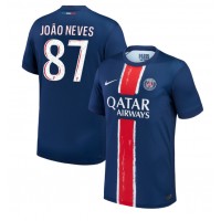 Camiseta Paris Saint-Germain Joao Neves #87 Primera Equipación 2024-25 manga corta